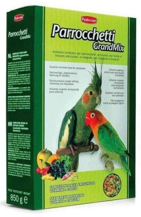 PADOVAN Grandmix Parrocchetti - Основной корм для средних попугаев 400 гр