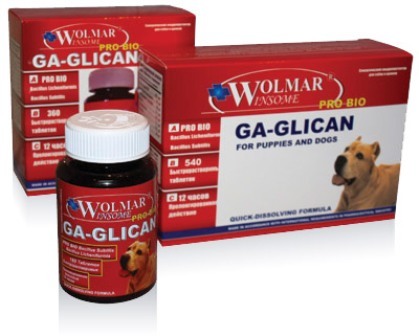 Wolmar Pro Bio GA-GLICAN (Волмар Про Био Га-Гликан) - Синергический хондропротектор для собак 180 таб. (1 таб./10 кг)