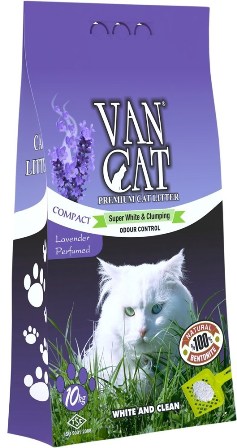 VanCat (ВанКэт) - Комкующийся наполнитель бентонитовый, с ароматом лаванды, без пыли 10 кг