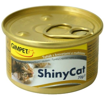 Gimpet (Джимпет) - Консервы для кошек тунец, креветки и солод в желе 70 гр