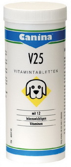 Canina V25 Vitamintabletten (Канина B25 Витаминтаблеттен) - Витаминная добавка для щенков, беременных и кормящих собак 60 таб.