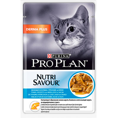 Pro Plan (Про План) - Кусочки в соусе с треской Дерма 85 гр