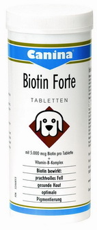 Canina Biotin forte (Канина Биотин Форте) - Витаминная добавка для кожи и шерсти для собак 60 таб.
