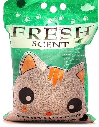 FRESH SCENT - Наполнитель комкующийся Свежесть МЯТА 10 л