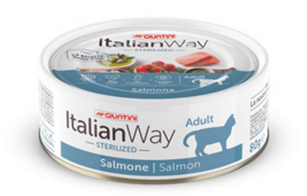 ITALIAN WAY - Консервы для стерилизованных кошек с лососем 80 гр