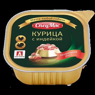 ЗООГУРМАН СпецМяс - Курица с индейкой 300 гр (ламистер)