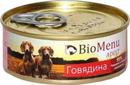 BioMenu Adult (БиоМеню Эдалт) - Консервы для собак Говядина 100 гр
