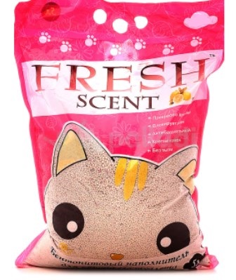 FRESH SCENT - Наполнитель комкующийся Свежесть ЛИМОН 10 л