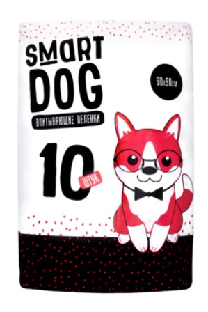Smart Dog - Впитывающие пеленки для собак 60*90, 10 шт.