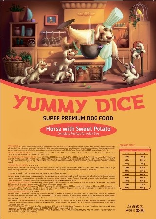 Yummi Dice - Сухой корм для собак с Кониной 3 кг
