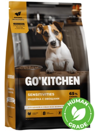 Go Kitchen Grain Free Turkey DR - Корм для собак всех пород и возрастов (БЕЗЗЕРНОВОЙ, индейка) 5,44 кг
