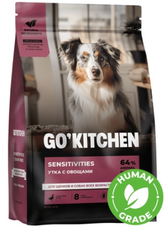 Go Kitchen Grain Free Duck DR - Корм для собак всех пород и возрастов (БЕЗЗЕРНОВОЙ, утка) 5,44 кг