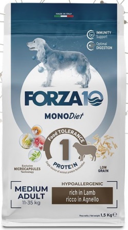 Forza Medium Diet Agnello 24/12 - Корм для взрослых собак средних пород из ягненка с микрокапсулами (монобелковый, полнорационный, гипоаллергенный) 12 кг