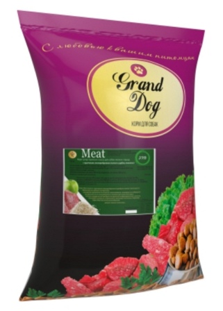 Grand Dog - Meat корм супер премиум класса для собак мелких пород с кусочками говяжьх мясопродуктов 10 кг