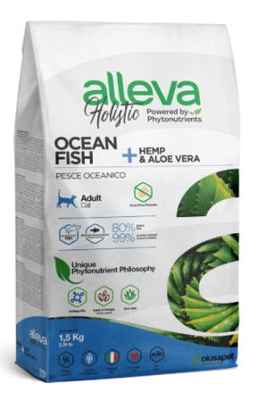 ALLEVA HOLISTIC CAT ADULT Ocean Fish - Корм для взрослых кошек Океаническая рыба (БЕЗЗЕРНОВОЙ) 1,5 кг