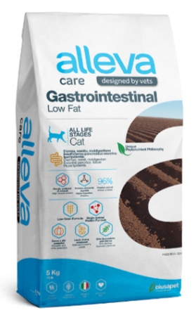 ALLEVA CARE CAT  GASTROINTESTINAL LOW FAT - Корм для кошек Гастроинтестинал с пониженным содержанием жира 1,5 кг