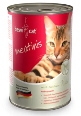 Bewicat - Консервы для кошек с оленем 400 гр (Германия)