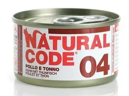 Natural Code - Консервы для кошек Курица и тунец Волокна 80 гр (Тайланд)