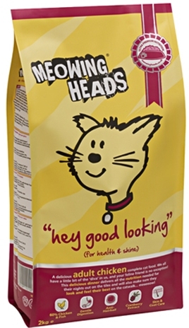 Meowing Heads Hey Good Looking (Мяуинг Хэдз Хэй Гуд Лукинг) - Корм для взрослых кошек всех пород (с курицей) 1,5 кг
