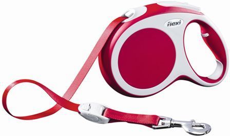 Flexi Vario M tape 5m - Рулетка-ремень Флекси Варио для собак до 25 кг 5 м (цвет красный)