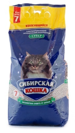 Сибирская Кошка - Наполнитель для кошек Супер 10 кг (комкующийся)